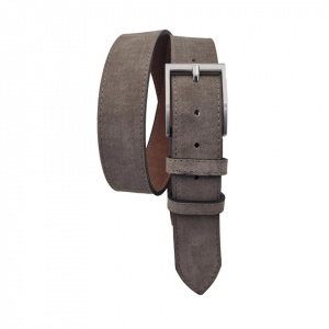 CINTURA UOMO PIATTA 4 CM IN CAMOSCIO ORIONE BELTS ARTIGIANALE MADE IN ITALY - Img 2
