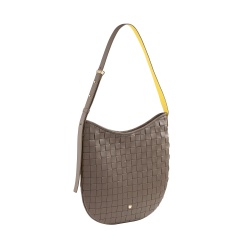 DUDU Borsa a Spalla Donna in Pelle Intrecciata – Elegante Borsa Hobo con Cerniera, Borsa a Tracolla in Vera Pelle con Manico Regolabile e Interni Capienti - Img 2