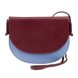 DUDU Borsa a Tracolla Donna Piccola in Pelle, Borsetta Design Sottile Compatta con Chiusura a Bottone, Tracolla Regolabile