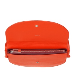 DUDU Borsa a Tracolla Donna Piccola in Pelle, Borsetta Design Sottile Compatta con Chiusura a Bottone, Tracolla Regolabile - Img 4