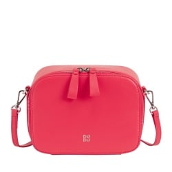 DUDU Borsa a Tracolla Donna Piccola in Pelle, Camera Bag con Doppia Tracolla, Chiusura a Cerniera, Borsa Design Compatto Elegante