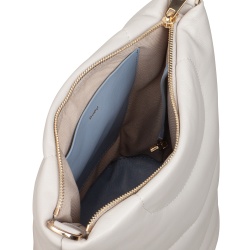 DUDU Borsa Donna a Spalla e Tracolla Trapuntata Imbottita in Pelle Nappa, Borsa Grande con Cerniera e Doppia Tracolla, Design Elegante - Img 6