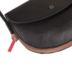 DUDU Borsa Donna a Tracolla con Patta in Vera Pelle, Piccola Borsetta a Spalla con Pattina a Bottone Magnetico, Borsa - Img 4