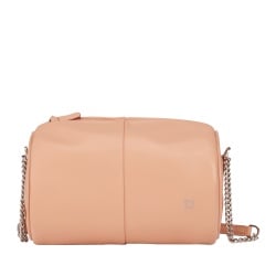 DUDU Borsa Donna Cilindrica in Pelle, Borsa a Tracolla con Catena e Pelle, Borsa a Cilindro Piccola Fashion Elegante con Cerniera