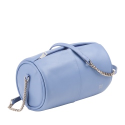 DUDU Borsa Donna Cilindrica in Pelle, Borsa a Tracolla con Catena e Pelle, Borsa a Cilindro Piccola Fashion Elegante con Cerniera - Img 2