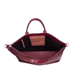DUDU Borsa Donna Grande Morbida in Pelle, Borsa a Tracolla Capiente con Cinghia Staccabile, Borsa a Mano con Due Manici e Chiusura Zip - Img 4