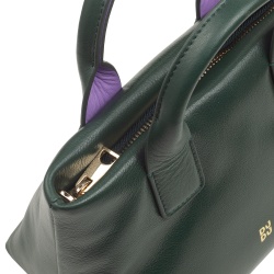 DUDU Borsa Donna Piccola a Tracolla in Vera Pelle, Borsa Mini Bag da Sera Elegante, 22 x 13 cm, Doppi Manici, Tracolla a Catena, Chiusura Zip - Img 3