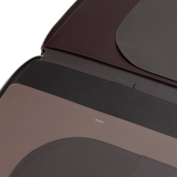 DUDU Cartella Portadocumenti A4 in Pelle Portablocco da Ufficio Cartellina Porta Tablet iPad Multicolore con Zip - Img 4