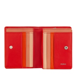 DUDU Portafoglio Donna Piccolo di Pelle Colorata Porta Carte e Tessere con Portamonete Zip e Bottone - Img 3