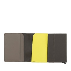 DUDU Portafoglio Portacarte Uomo in Pelle Protezione RFID, Piccolo Miniwallet con Cardprotector in Alluminio, Porta Banconote e Chiusura a Bottone - Img 2