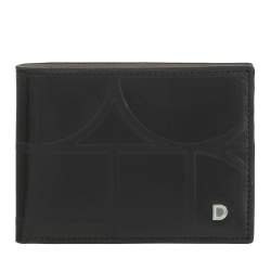 Portafoglio Da Uomo Slim In Pelle PU - 11x8x2 Cm - 4 Slot Per Carte + Finestra ID + Tasca Contanti - Grigio/Marrone