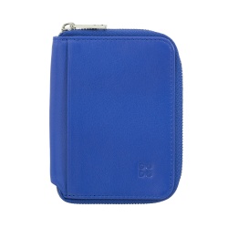 DUDU Portafoglio Uomo Piccolo Pelle Morbida con Zip, Portafoglio Mini Ultra Compatto con Cerniera, Porta Banconote, Porta Carte e Tessere