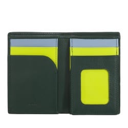 DUDU Portafoglio Uomo Slim in Pelle, Design Piccolo e Sottile, Porta Soldi e Carte Tessere, Portafogli Compatto con Patta e Finestra