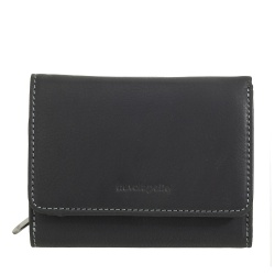 Nuvola Pelle Portafoglio Donna in Pelle con Portamonete a Cerniera – Elegante Portafogli con Zip, Scomparti per Carte e Banconote, Design Compatto e Funzionale