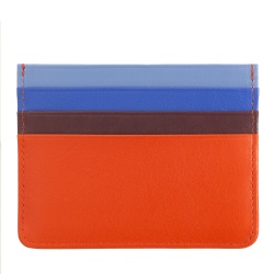 Porta carte di credito colorato in pelle Nappa 6 tasche DUDU - Img 2