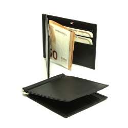 Portafoglio in pelle con fermasoldi e schermatura RFID - Img 3
