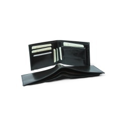 Portafoglio in pelle con portaspiccioli e RFID - nero - Img 2