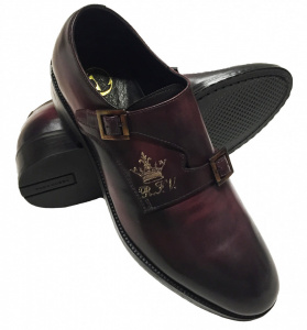 SCARPE LUSSO UOMO PERSONALIZZABILI STRINGATE IN PELLE CON FIBBIE GAROFALO GIANBATTISTA ARTIGIANALI MADE IN ITALY - Img 5