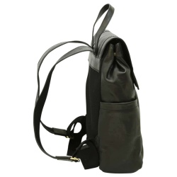 Zaino per laptop in pelle. Nero - Img 3