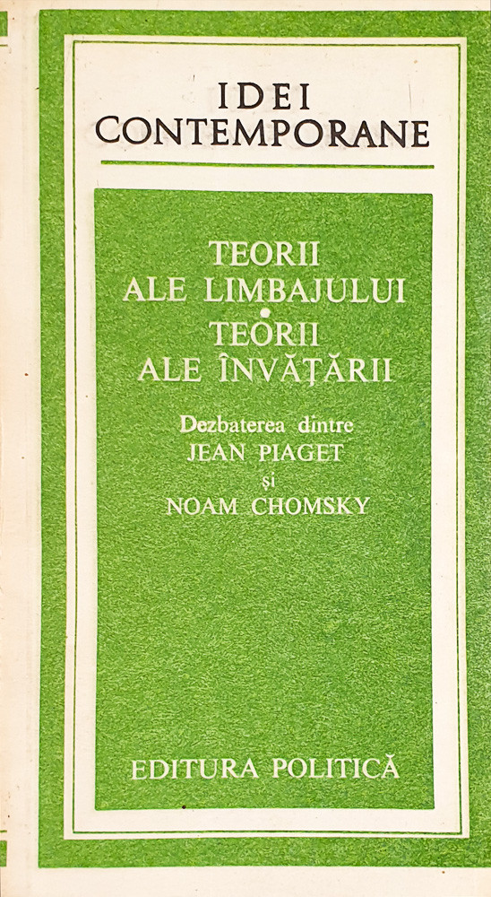 Teorii ale limbajului Teorii ale invatarii Jean Piaget Noam