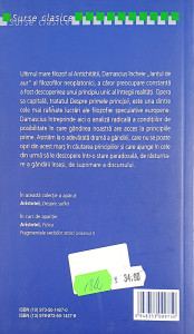 Despre primele principii:aporii si solutii | Damascius