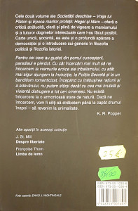 Societatea deschisa si dusmanii ei, volumul I:Vraja lui Platon | K. R. Popper