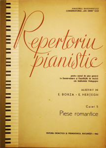 Repertoriu pianistic-caiet 5-Piese romantice | E. Borza, E. Hertegh