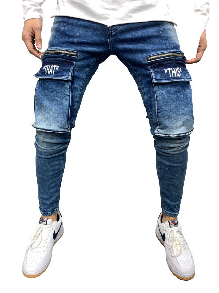 Blugi Skinny Conici Albastri That This
