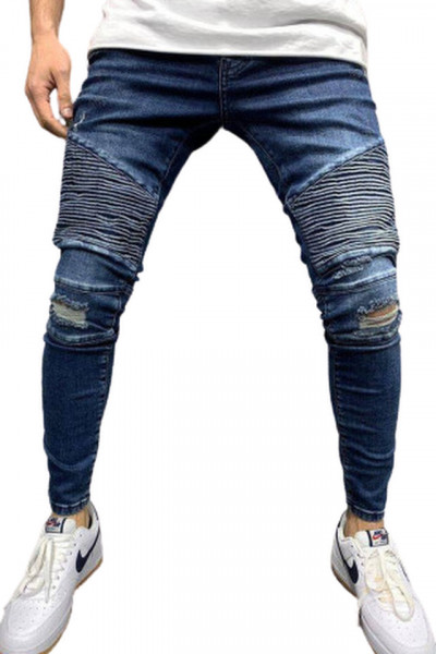 Blugi Ripped Albastru
