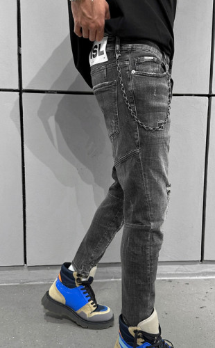 Blugi barbati slim fit gri