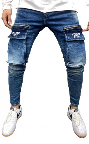 Blugi Skinny Conici Albastri That This