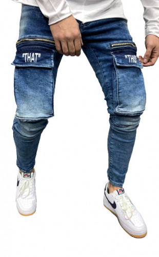 Blugi Skinny Conici Albastri That This
