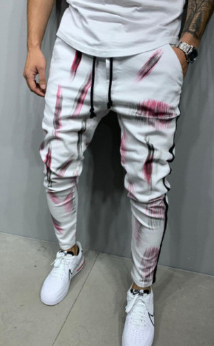 BLUGI SLIM FIT STRIPED&PAINTED WHITE COD B5441
