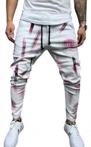 BLUGI SLIM FIT STRIPED&PAINTED WHITE COD B5441