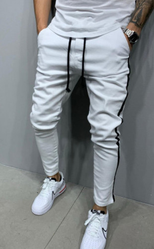 BLUGI SLIM FIT STRIPED WHITE COD B5541-1
