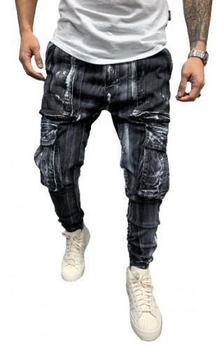 Blugi Cu Tur Black Painted