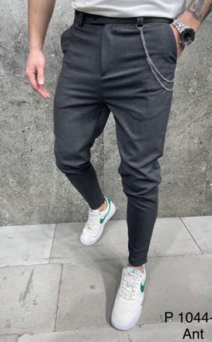 Pantaloni slimfit casual antracit