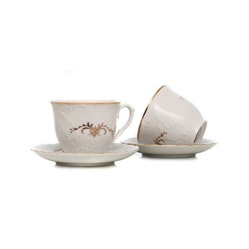 CAROLINE Serviciu cafea portelan 6 persoane 170 ml
