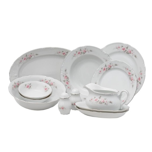 CONSTANCE decor FLORAL Serviciu masa portelan Bohemia 12 persoane ( 45 piese )