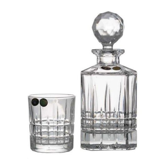 LONDON Set 6 pahare si decantor cristal whisky
