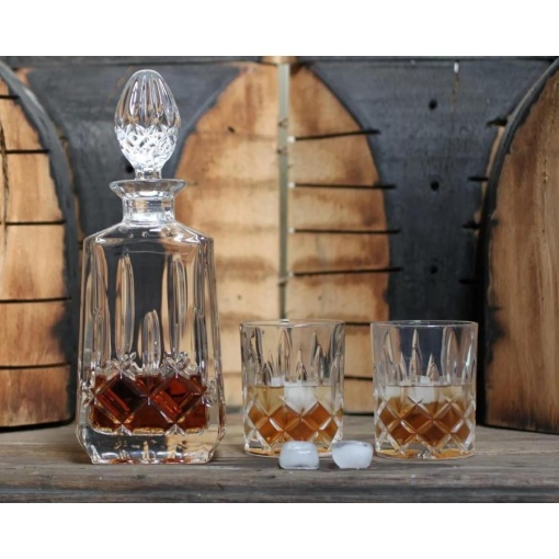 SHEFFIELD Set 6 pahare si decantor cristal Bohemia whisky