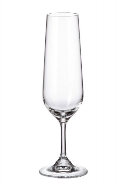 APUS Set 6 pahare sticla cristalina Bohemia sampanie 200 ml