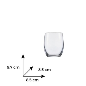 BAR Set 4 pahare sticla cristalina whisky 300 ml - Img 3