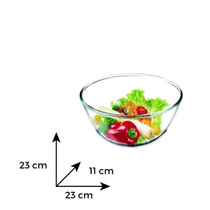 Bol salata sticla termorezistenta 2.5 l - Img 3