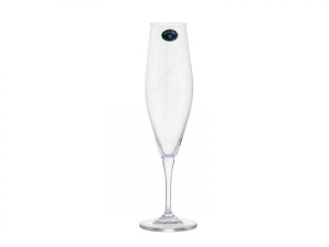 GAVIA Set 6 pahare sticla cristalina Bohemia sampanie flute 220 ml - Img 2