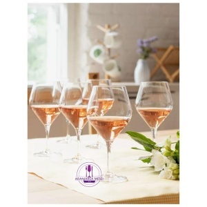 GAVIA - Pahare vin rosu sticla cristalina Bohemia 400 ml (set 6 pahare) (91L-1SI97-400)