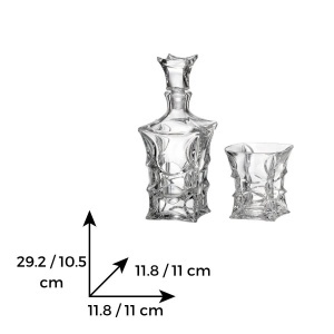 LADY - Pahare whisky si decanter Cristal Bohemia (set 7 piese) (99999-39750-718)