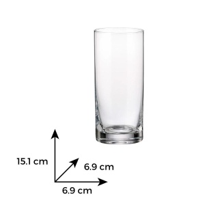 LARUS Set 6 pahare sticla cristalina apa/suc 350 ml - Img 2