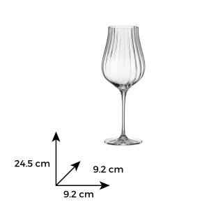 LIMOSA OPTIC Set 6 pahare sticla cristalina Bohemia vin 500 ml - Img 3