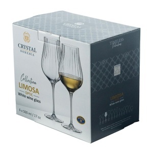 LIMOSA OPTIC Set 6 pahare sticla cristalina Bohemia vin 500 ml - Img 4